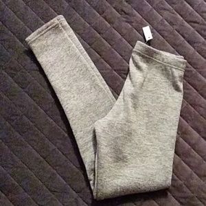 NWT gray fleece lined leggings, sz S